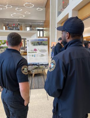 OTS looking at designs in atrium