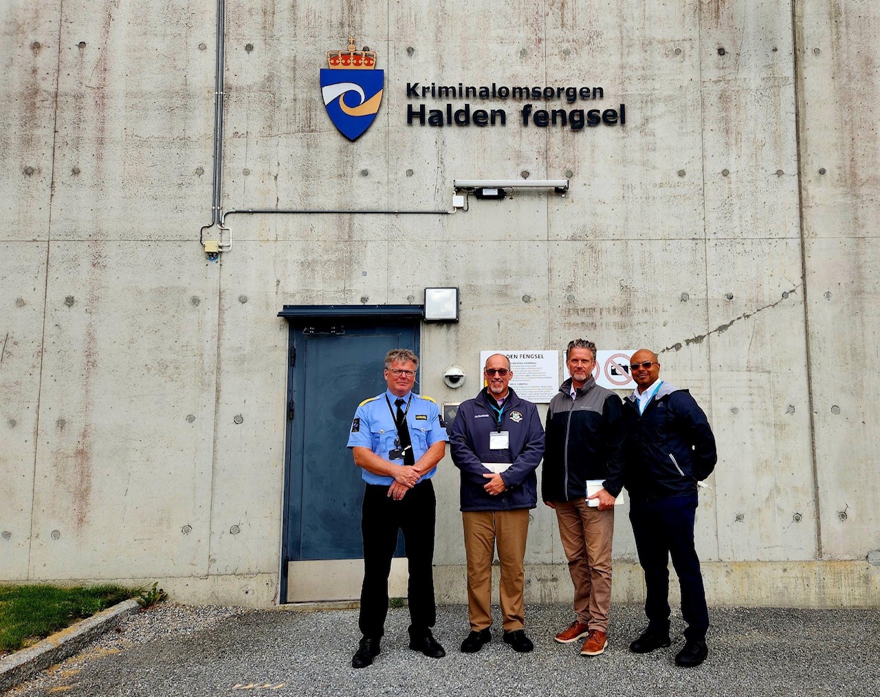 IMRP Director Andrew Clark (second from R) and IMRP Director of Research Dr. Vaughn Crichlow (R) visited Norway in September 2024, one of several trips to learn international best practices in incarceration
