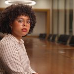 photo of a woman looking at the camera