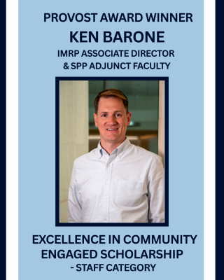 Ken Barone honored as a Provost award winner