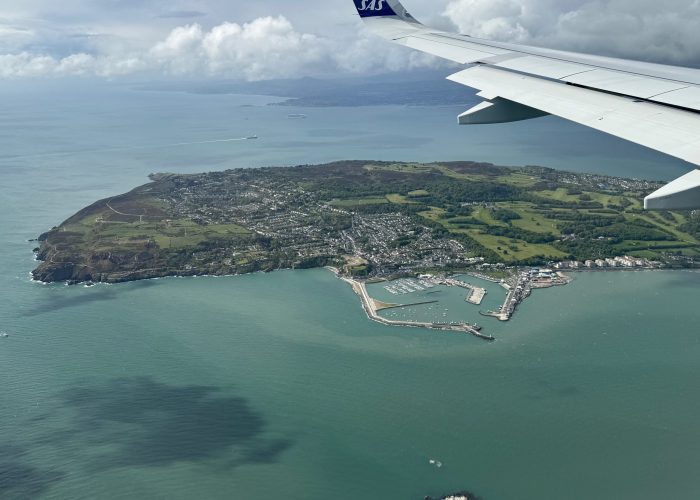 view out of an airplane window